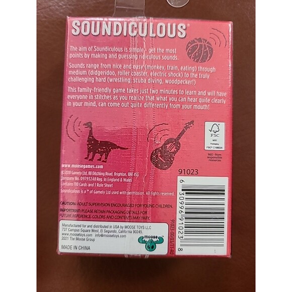 Soundiculous: Pocketsize Party Card Game of Sounds by Moose Games Sealed Box - Picture 4 of 7